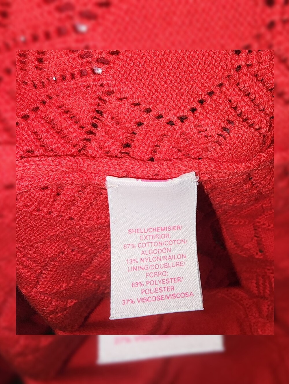 Vintage Victoria's Secret Long-Sleeve Knit Pointelle Panel Mini Dress XS Nwot - Picture 9 of 9